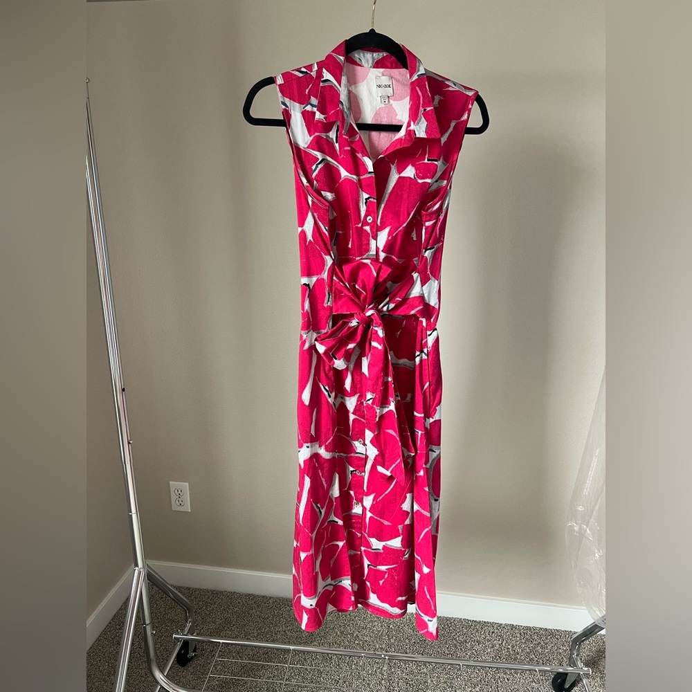 NIC+ZOE Vibrant Pink and White Maxi Dress